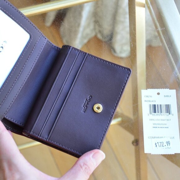 Coach CM216 SNAP WALLET WITH COACH HERITAGE - Picture 10 of 12